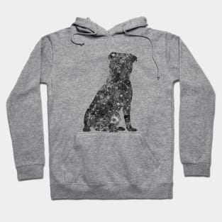 Staffordshire Bull Terrier black and white Hoodie